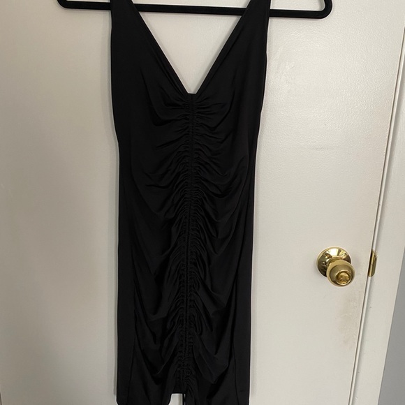 Ruched Black Dress Fashion Nova - Picture 3 of 5